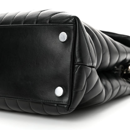 Saint Laurent Calfskin Y Quilted Monogram Large Loulou Chain Satchel Black 10 of 15