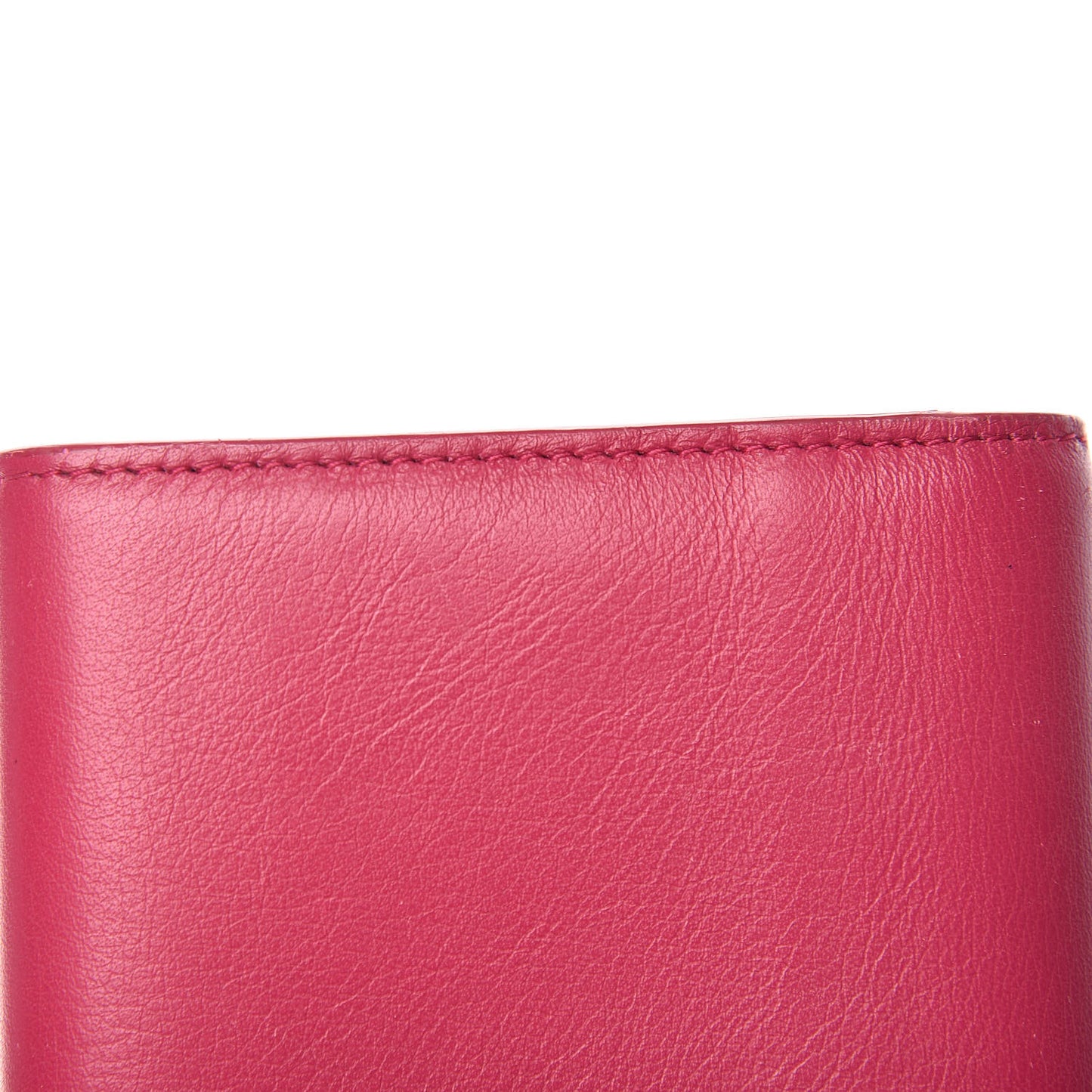 Calfskin Classic Y Ligne Clutch Fuchsia