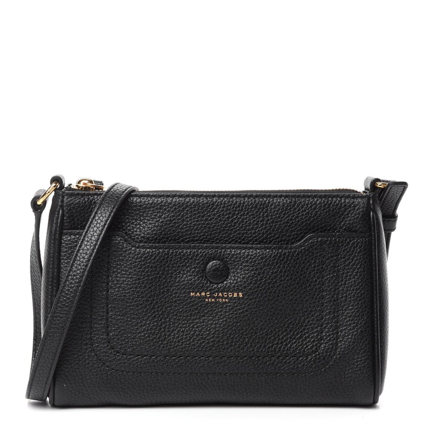 Grained Calfskin Empire City Crossbody Black