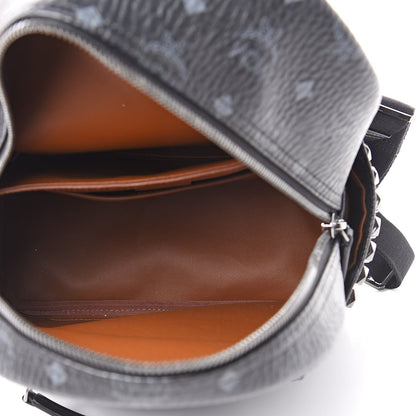 MCM Visetos Small Side Stud Stark Backpack Black 5 of 9