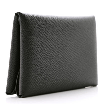 Hermes Epsom Calvi Duo Card Case Black 3 of 8