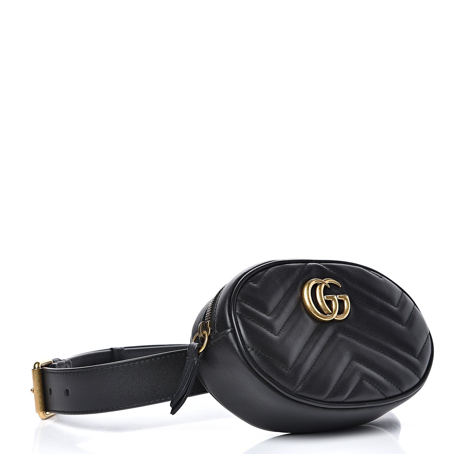 Calfskin Matelasse GG Marmont Belt Bag 85 34 Black
