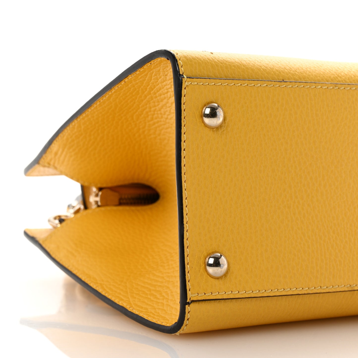 Dollar Calfskin Medium Soho Top Handle Satchel Yellow