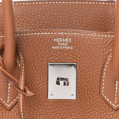 Hermes Taurillon Clemence Birkin 35 Gold 21 of 34