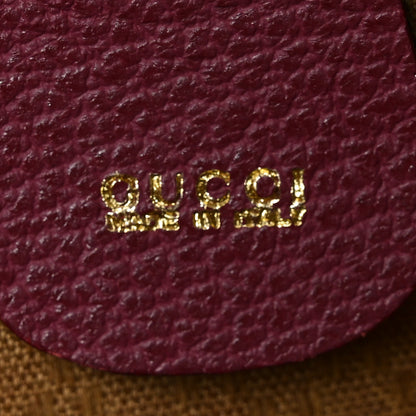 Gucci Suede Bamboo Handle Dome Bag Burgundy 6 of 10