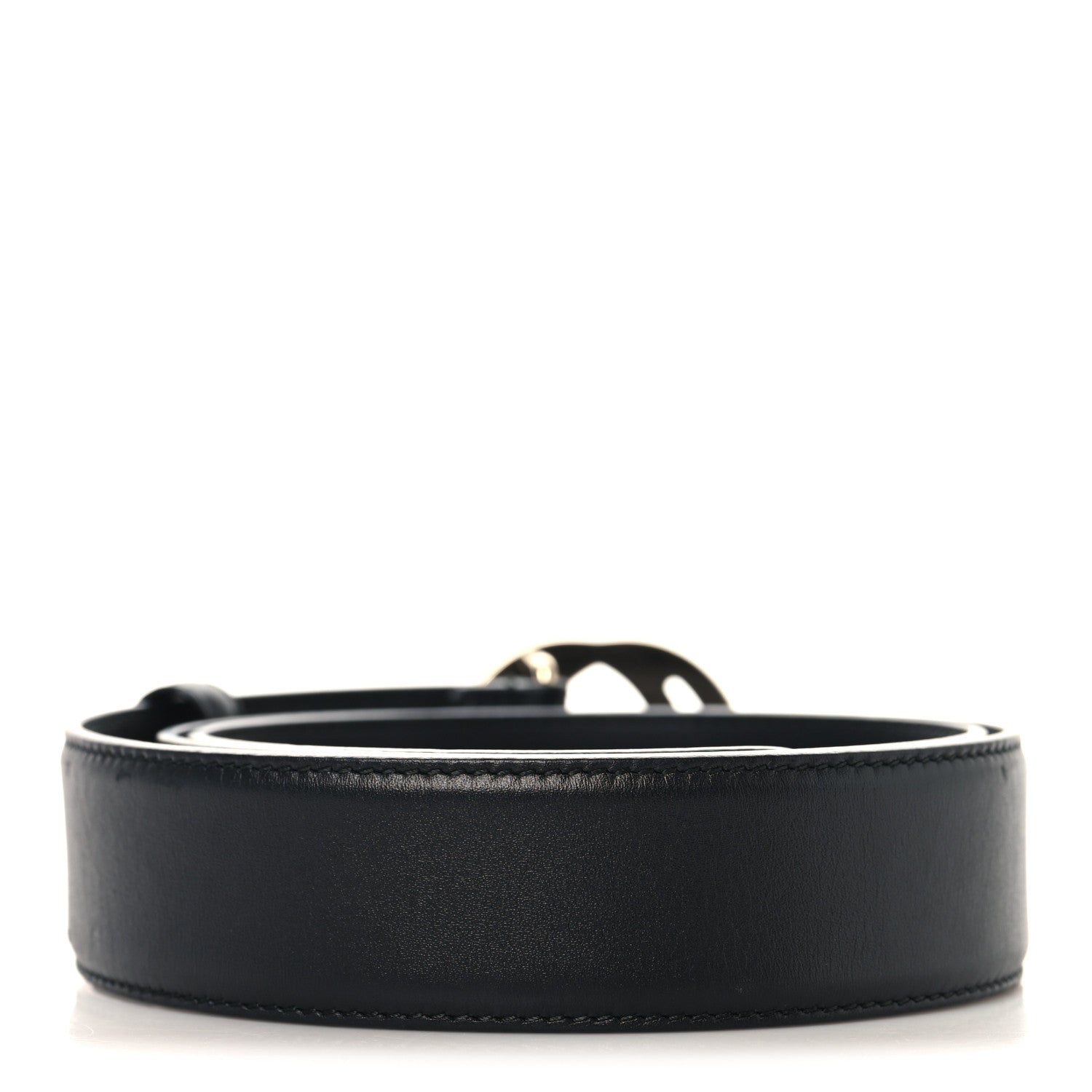 Gucci Calfskin Interlocking G 37mm Belt 90 36 Black 1879284