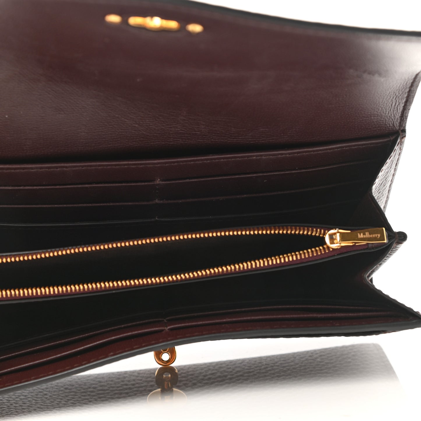 Grain Vegetable Tanned Calfskin Darley Wallet Oxblood