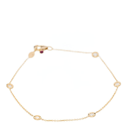 Roberto Coin 18K Yellow Gold Diamond By the Inch Five Station Bracelet 1 of 5