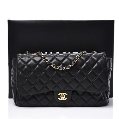 Chanel Lambskin Quilted Large Now and Forever Flap Black 10 of 10
