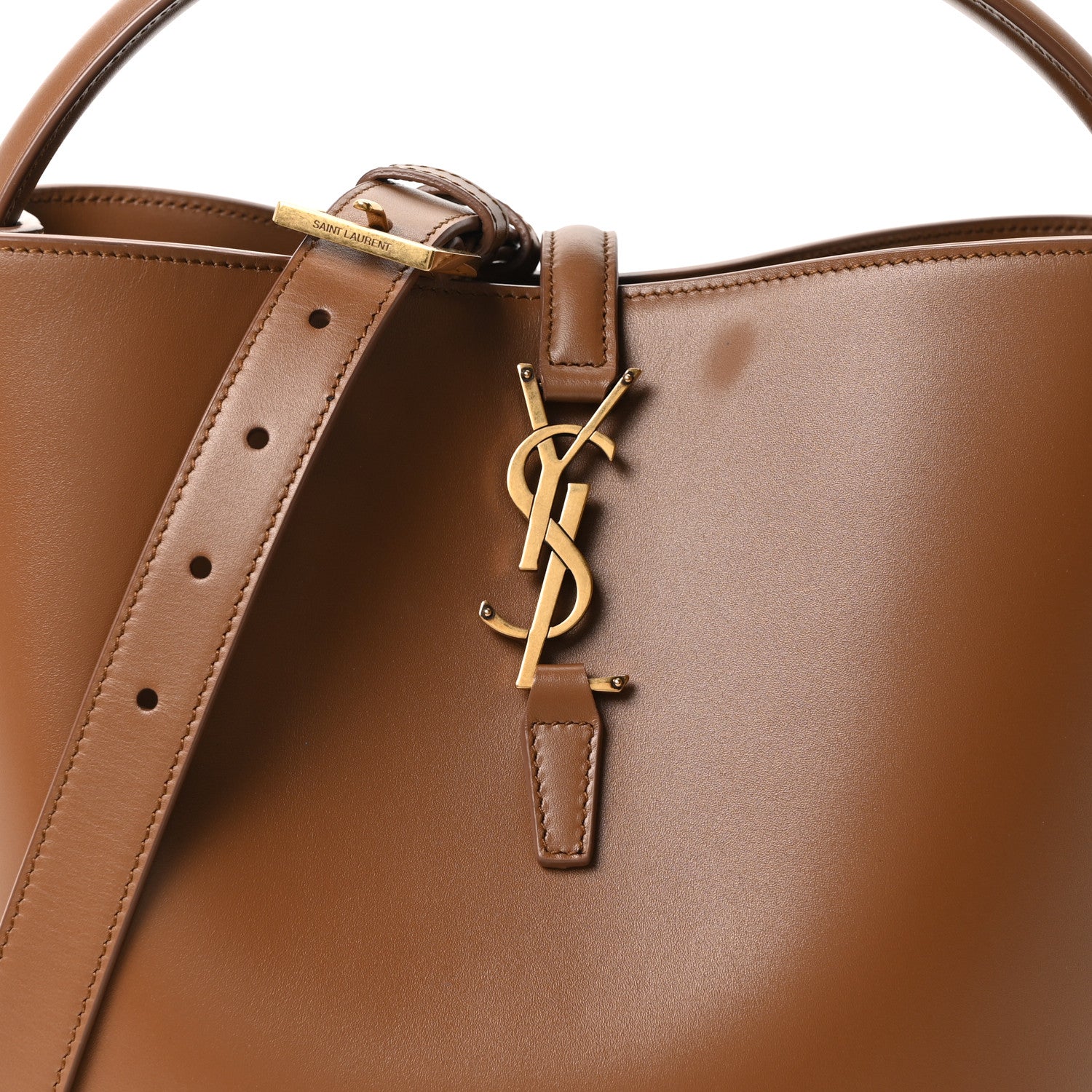 Saint Laurent Shiny Calfskin Le 37 Bucket Bag Fox 8 of 10
