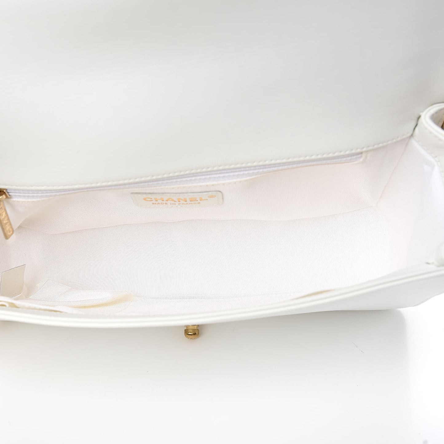 Sheepskin Braided New Medium Boy Reverso Flap White