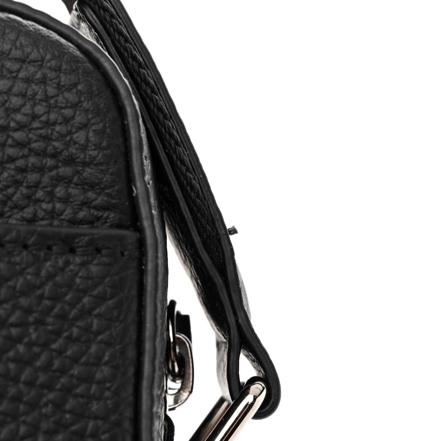 Burberry Grainy Calfskin Logo Embossed Crossbody Bag Black 10 of 10
