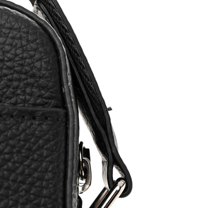 Burberry Grainy Calfskin Logo Embossed Crossbody Bag Black 10 of 10