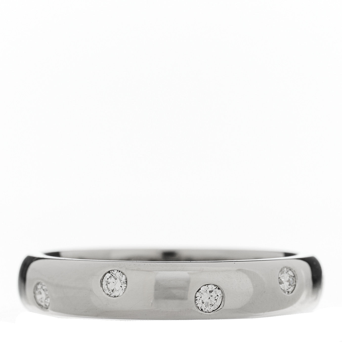 Tiffany Platinum Diamond 4mm Etoile Band Ring 52 6 3 of 5