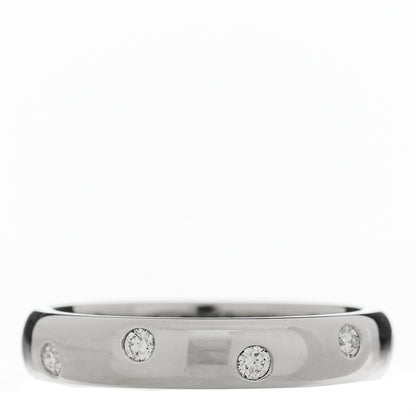 Tiffany Platinum Diamond 4mm Etoile Band Ring 52 6 3 of 5