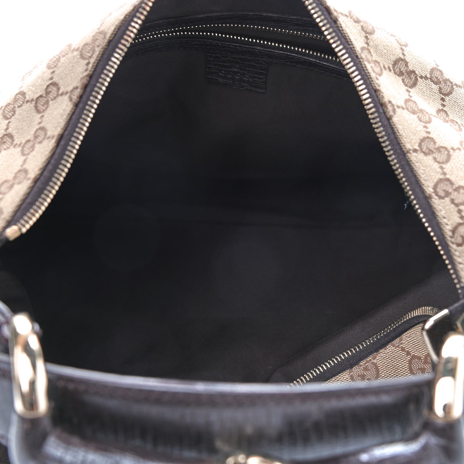 Gucci Monogram Medium Horsebit Chain Hobo Dark Brown 7 of 10