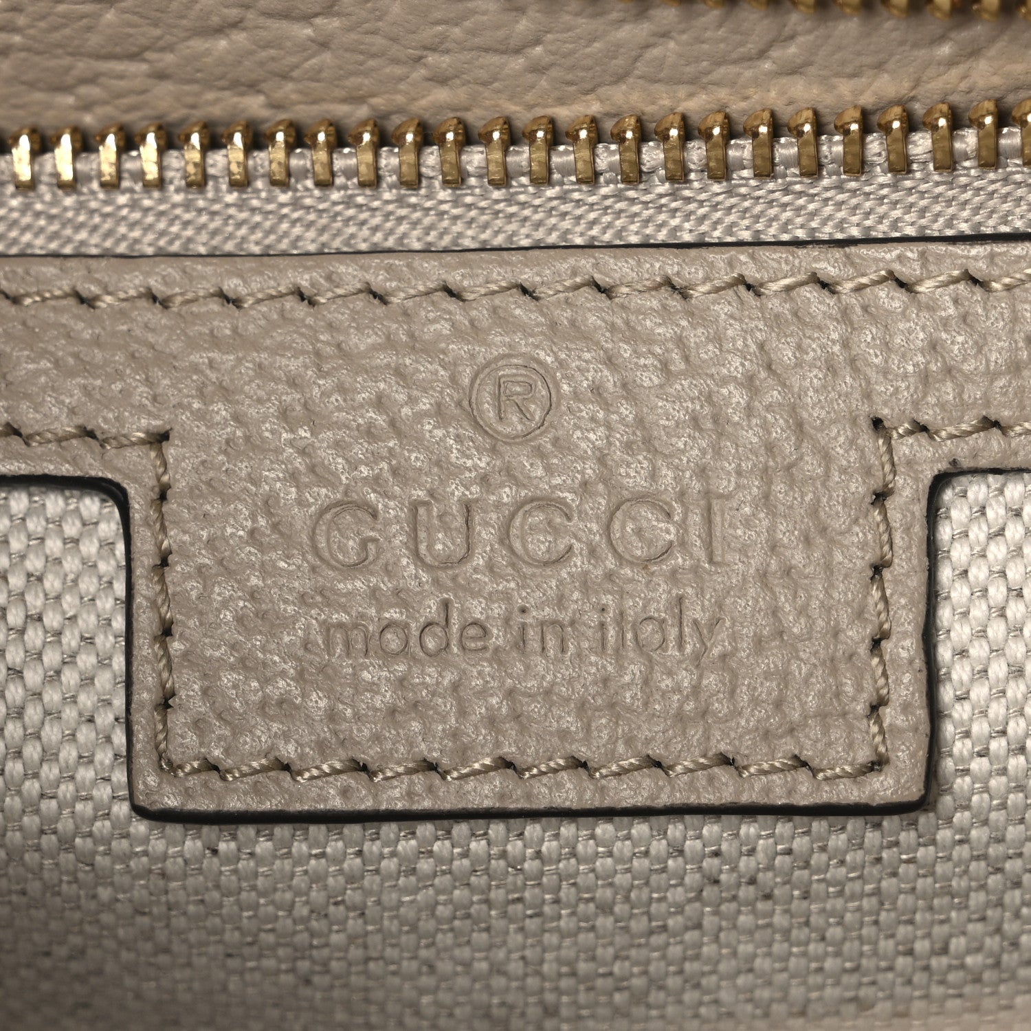 Gucci GG Supreme Monogram Textured Dollar Calfskin Web Small Ophidia Padlock Top Handle Bag Beige Mystic White Oatmeal 6 of 12