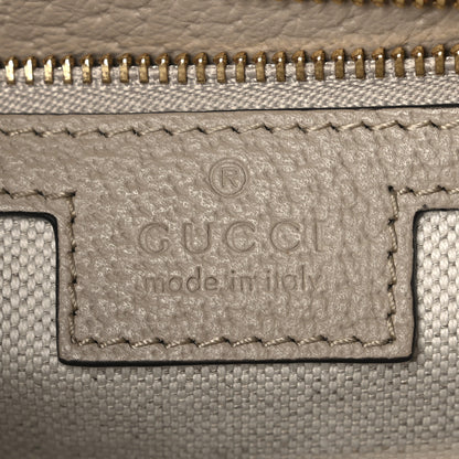 Gucci GG Supreme Monogram Textured Dollar Calfskin Web Small Ophidia Padlock Top Handle Bag Beige Mystic White Oatmeal 6 of 12