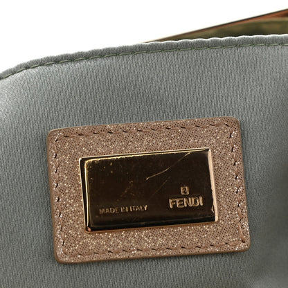 Fendi Metallic Lurex FF Cutout Baguette Clutch Gold 6 of 16