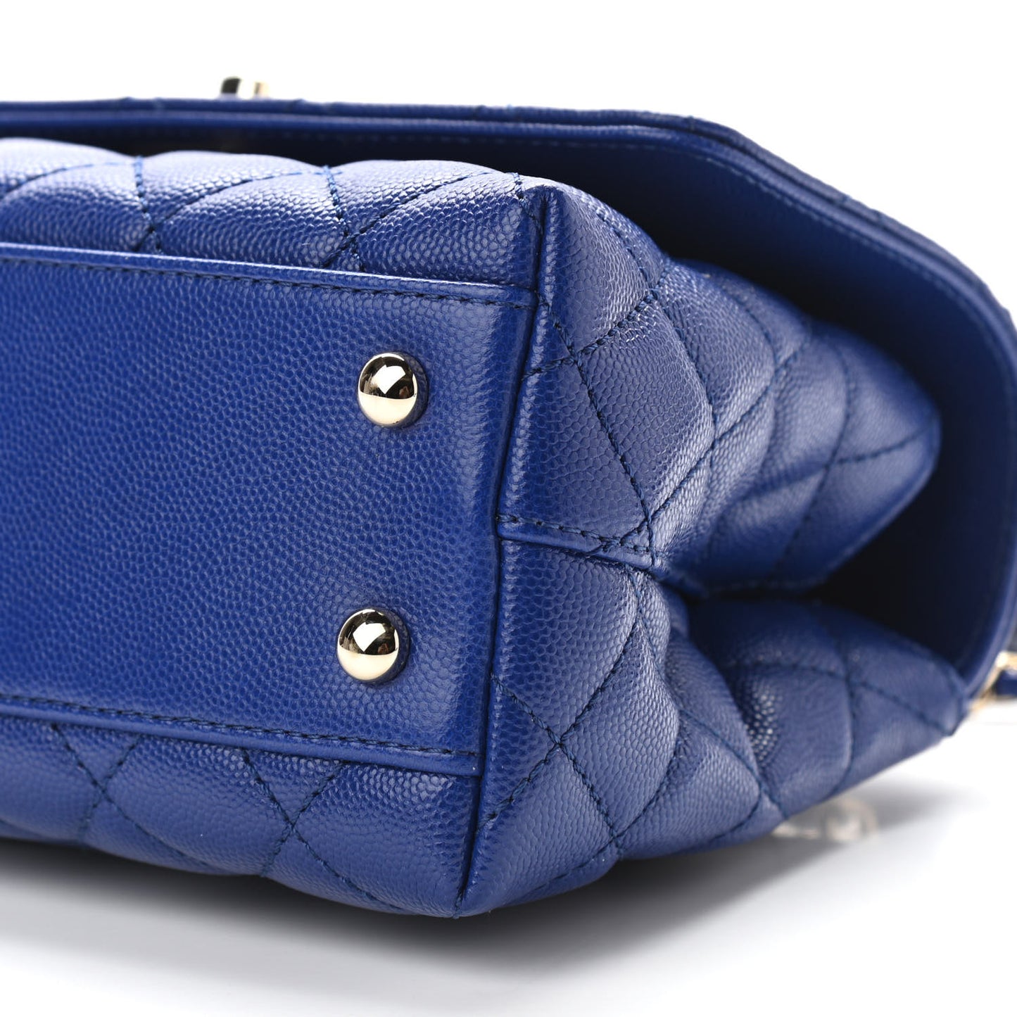 Caviar Quilted Mini Coco Handle Flap Blue