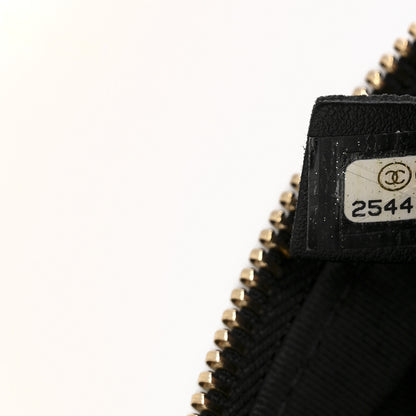 Chanel Crumpled Glazed Lambskin Quilted Waist Bag Fanny Pack Black 7 of 13
