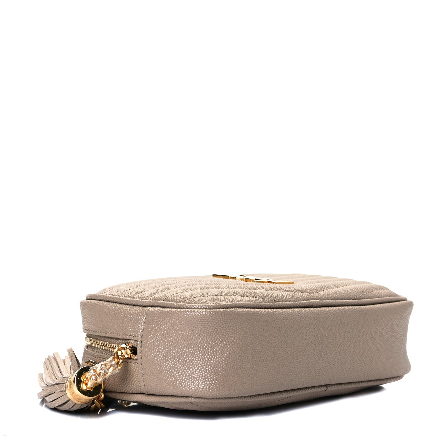 Grain De Poudre Matelasse Monogram Mini Lou Camera Bag Dark Beige