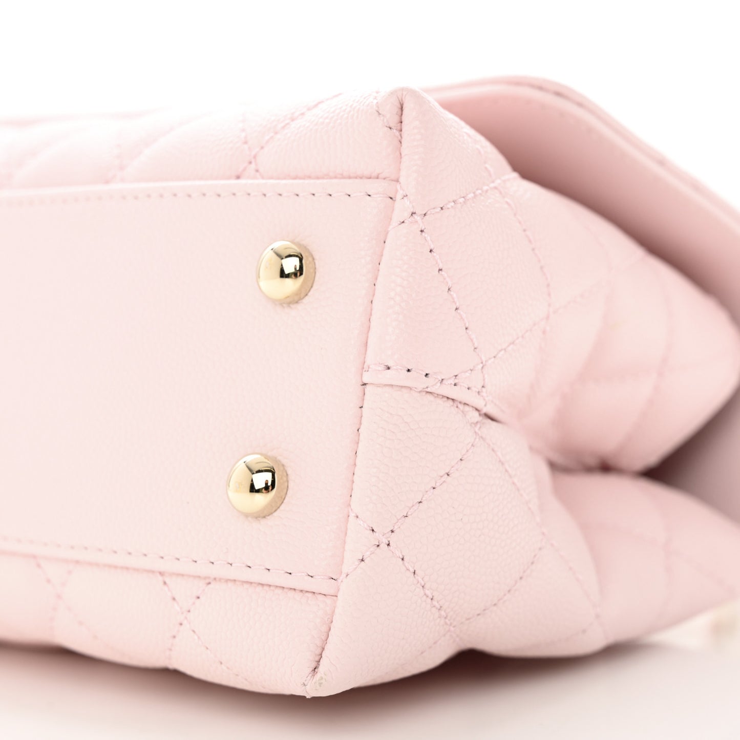 Caviar Quilted Mini Coco Handle Flap Light Pink