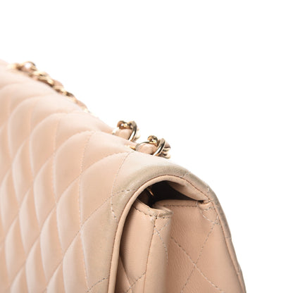 Chanel Lambskin Quilted Jumbo Single Flap Beige 12 of 19