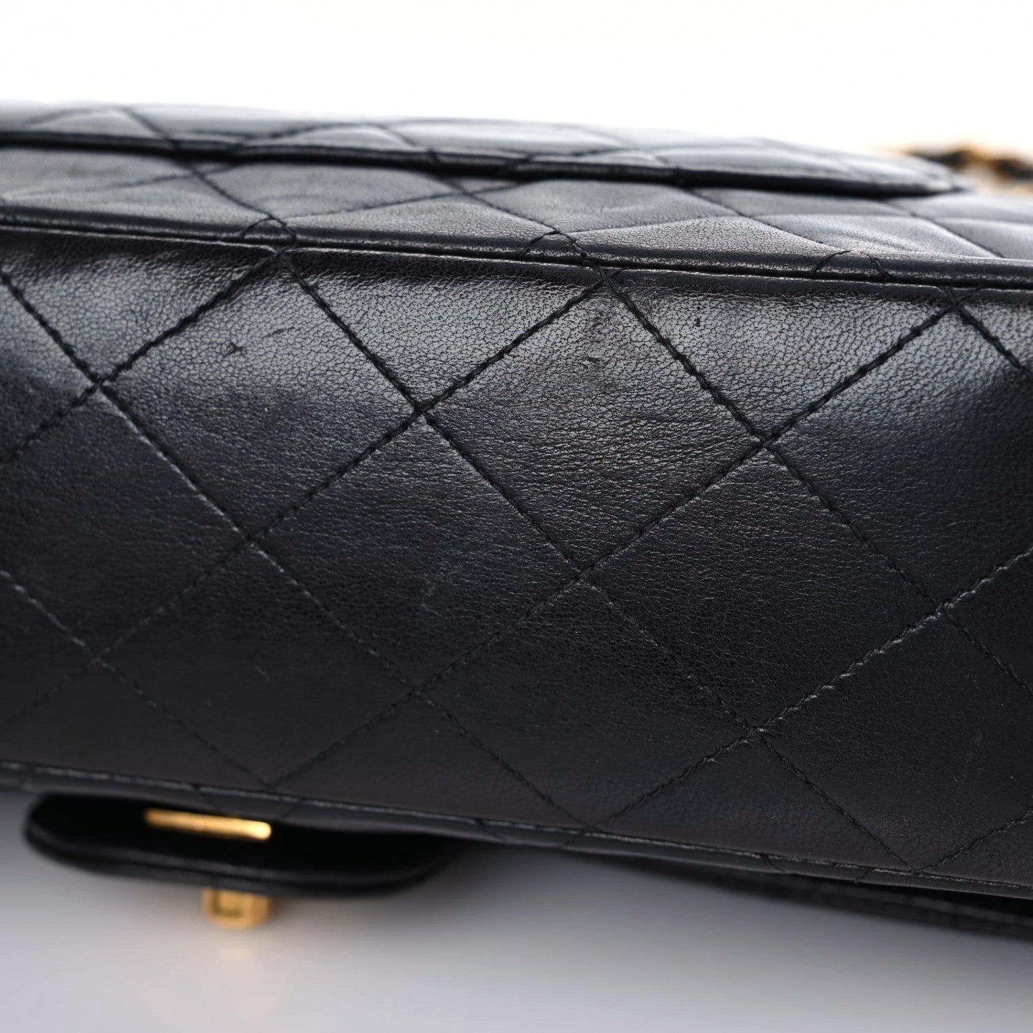 Chanel Lambskin Quilted Medium Double Flap Black 19 of 21