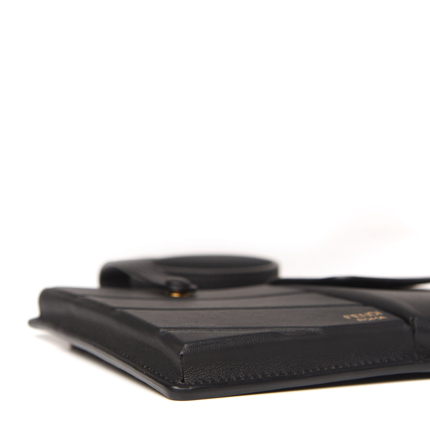 Vitello Grace Matte Two Pocket Mini Crossbody Black