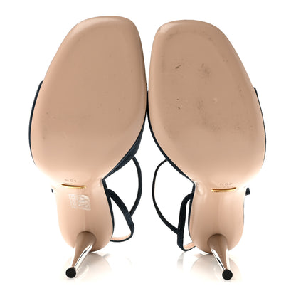 Gucci Suede Blondie 100mm Slingback Sandals 40.5 Blondie Blu 6 of 10