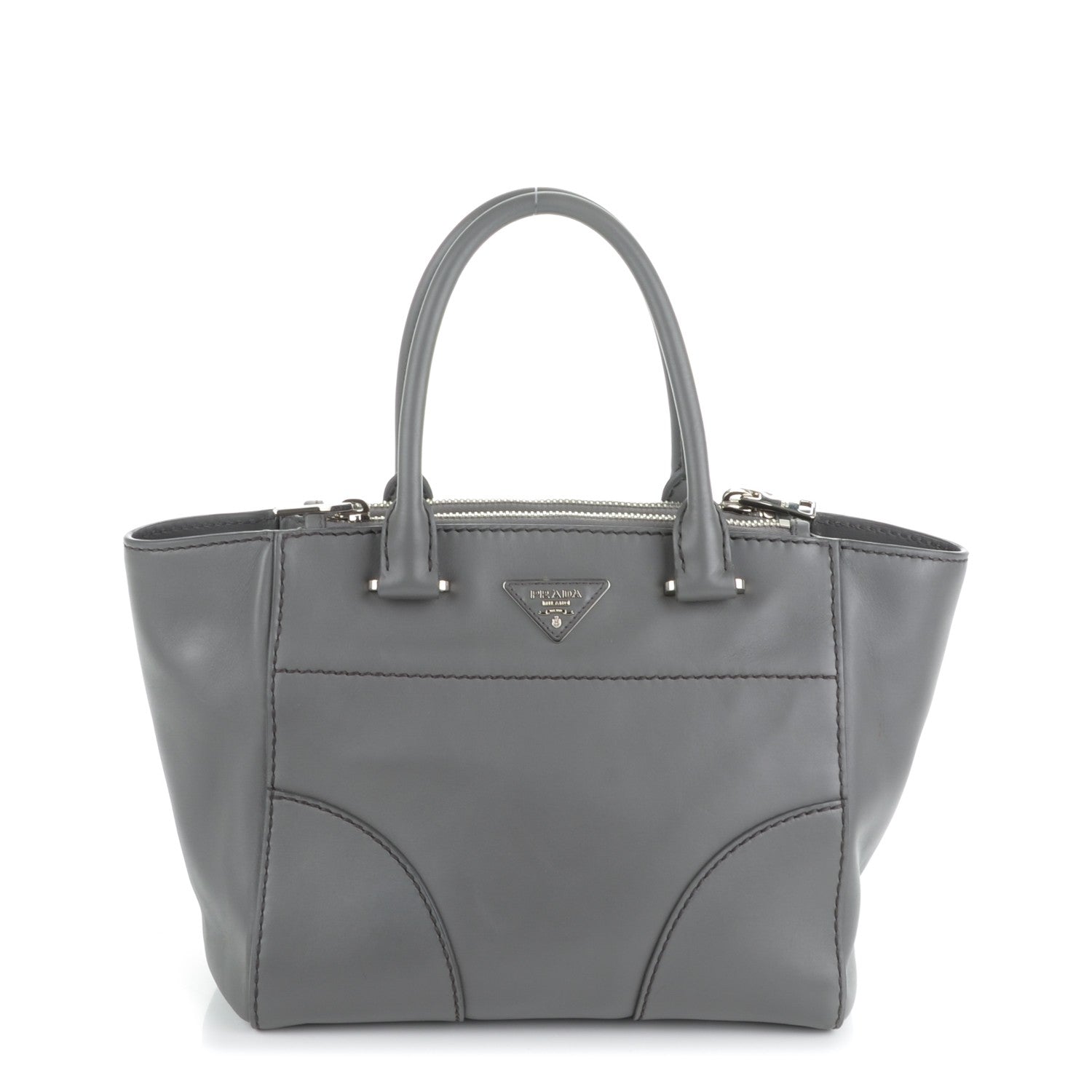 Prada City Calf Medium Twin Pocket Tote Marmo 1 of 8