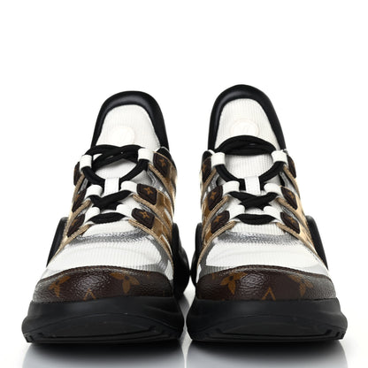 Louis Vuitton X LOL Metallic Calfskin Monogram Archlight Sneaker 40 Gold Silver 2 of 4