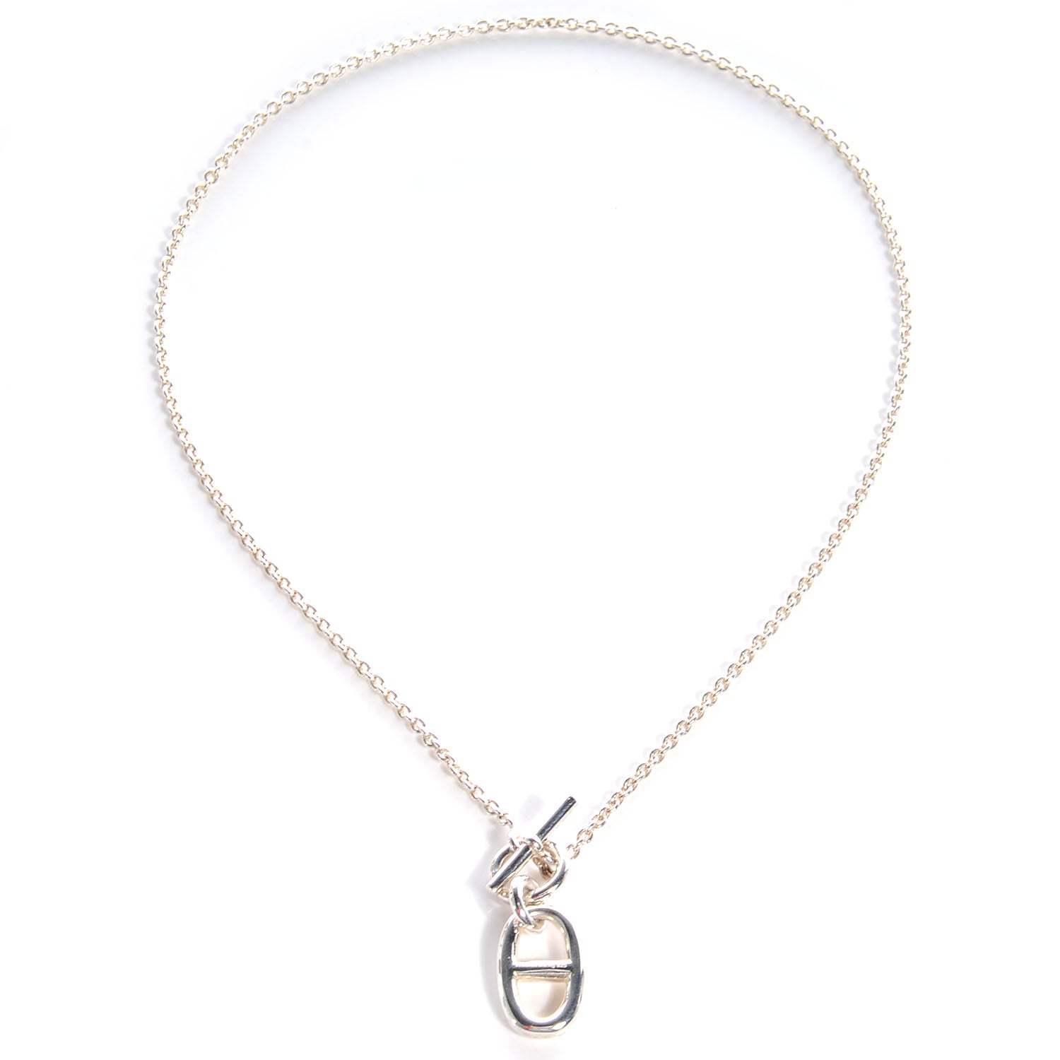 Hermes Sterling Silver Amulette Chaine d'Ancre Necklace 3 of 6