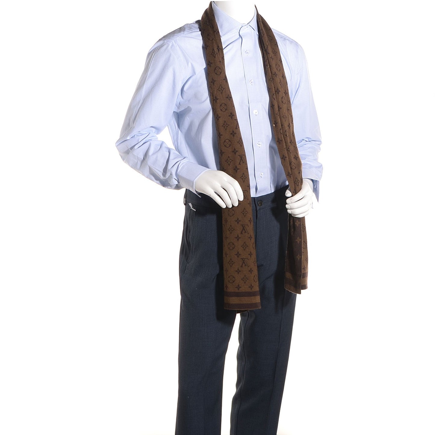 Cashmere Silk Monogram Scarf