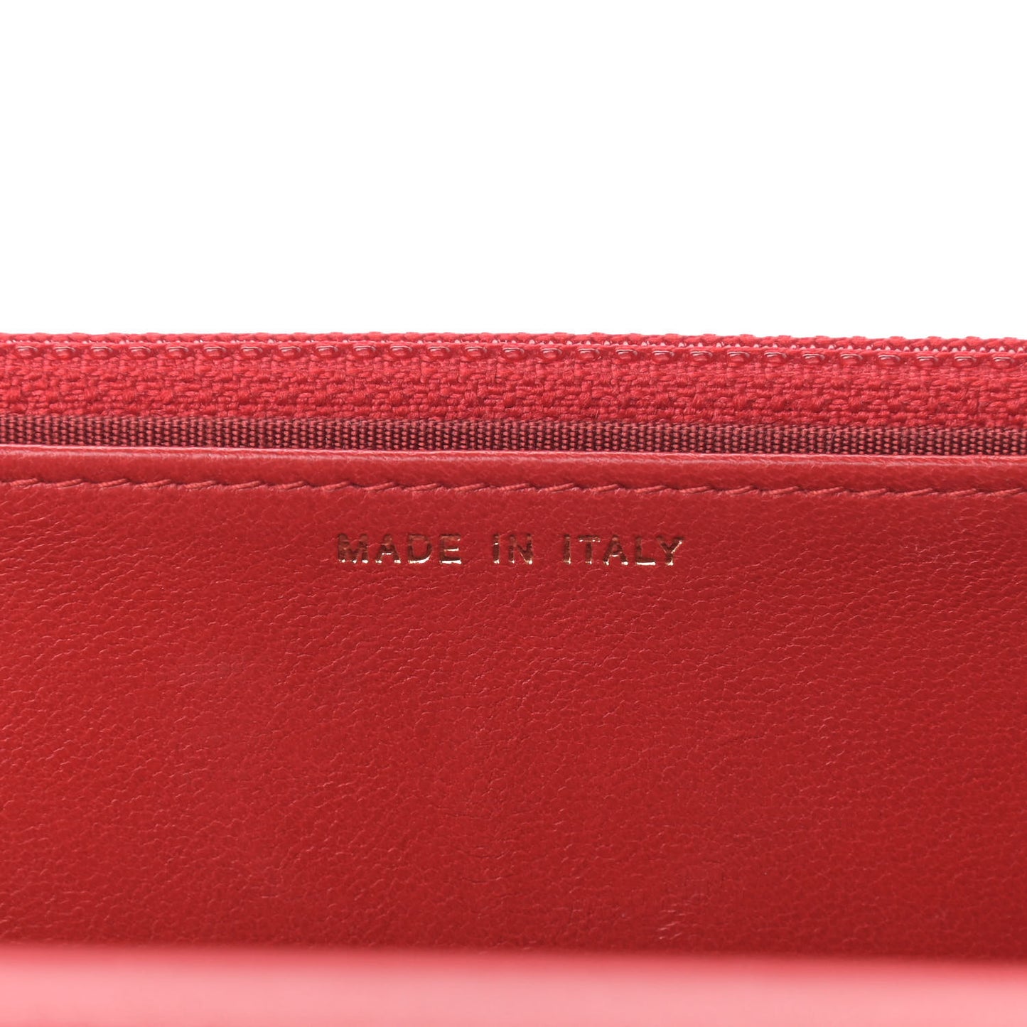 Lambskin Quilted Boy Wallet On Chain WOC Red