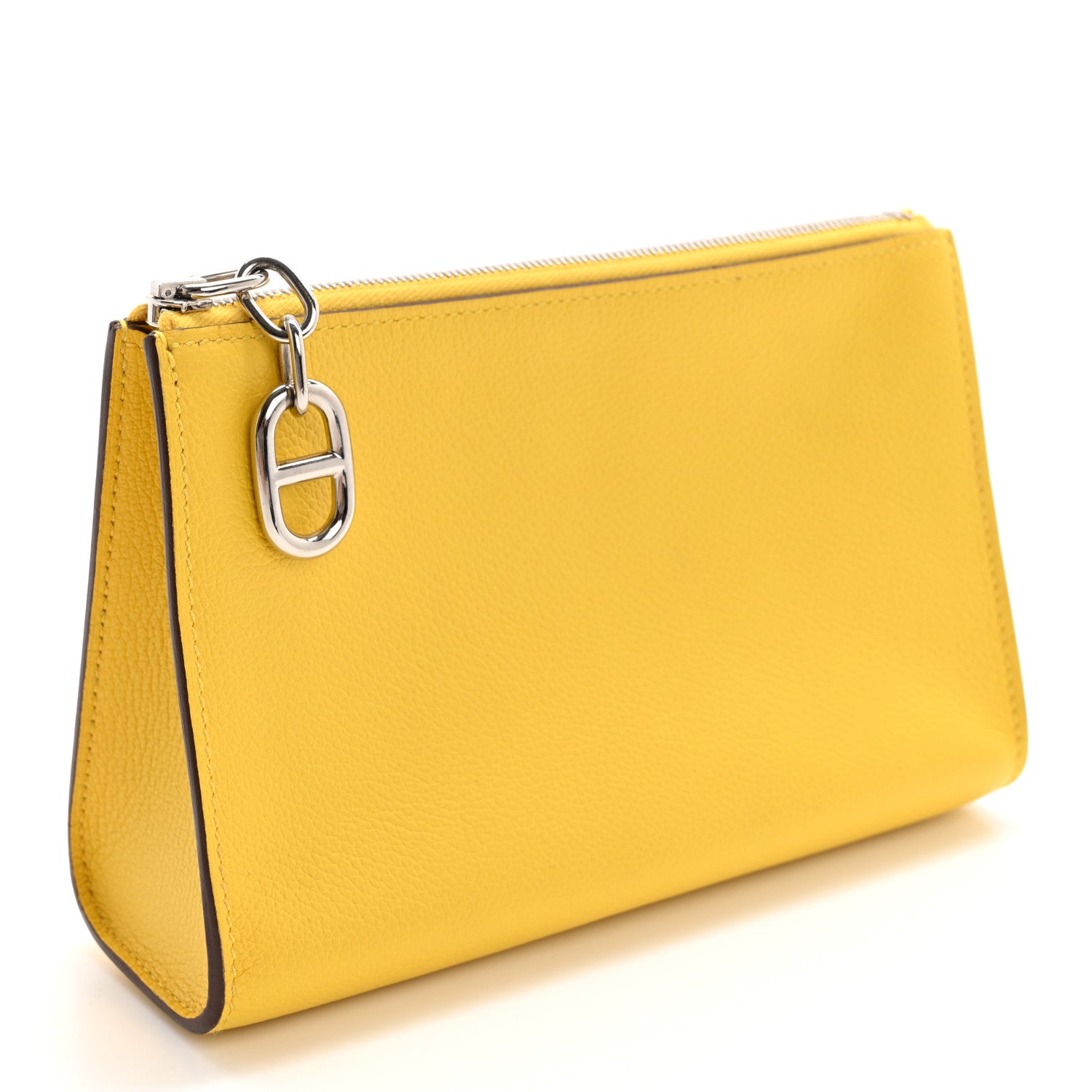 Hermes Evercolor Chaine d'Ancre Zipengo PM Toiletry Pouch Jaune De Naples 5 of 10