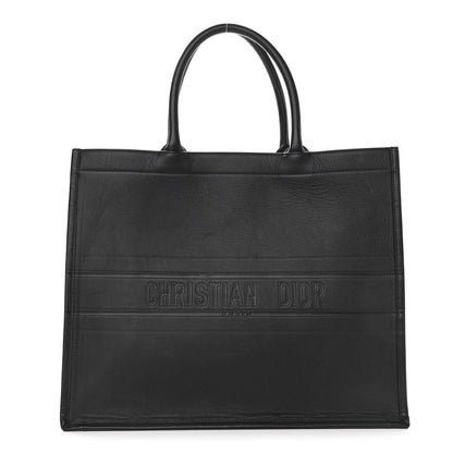 Christian Dior Calfskin Embossed Large Book Tote Black 1 of 18