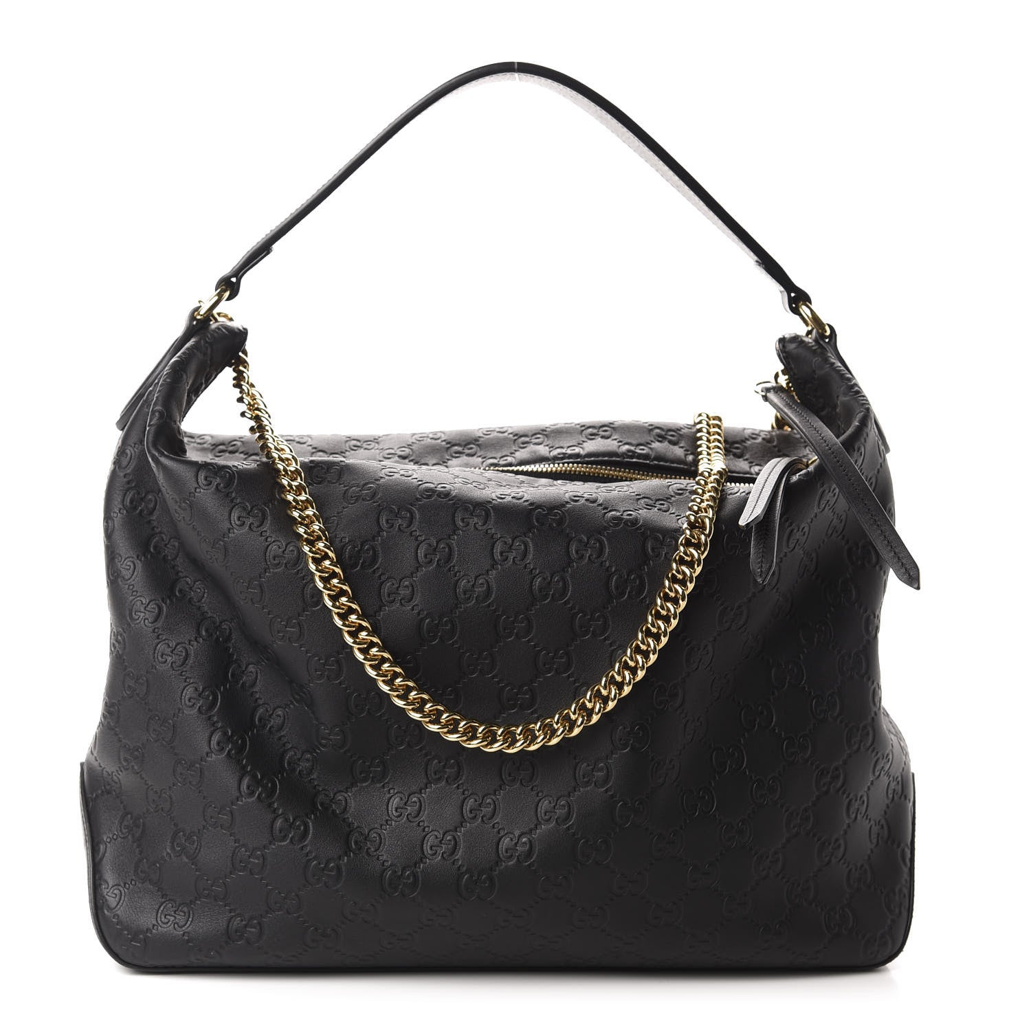Gucci Guccissima Signature Large Linea A Hobo Black 1 of 10