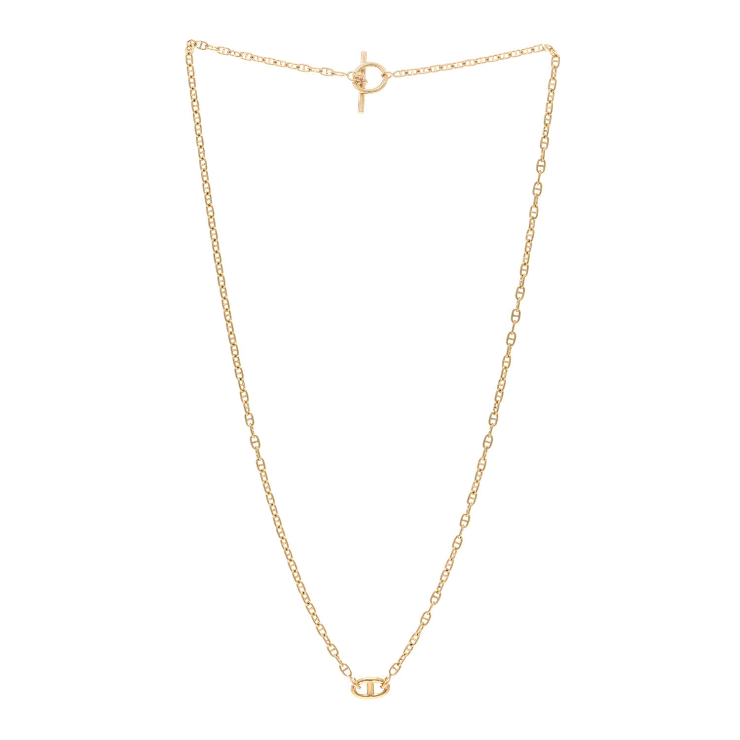 Hermes 18K Yellow Gold TPM Farandole Pendant Necklace 3 of 4