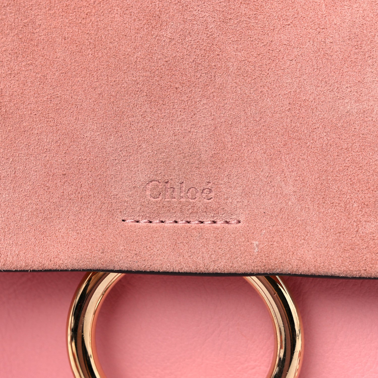 Chloe Suede Calfskin Small Faye Backpack Ideal Blush 15 of 15