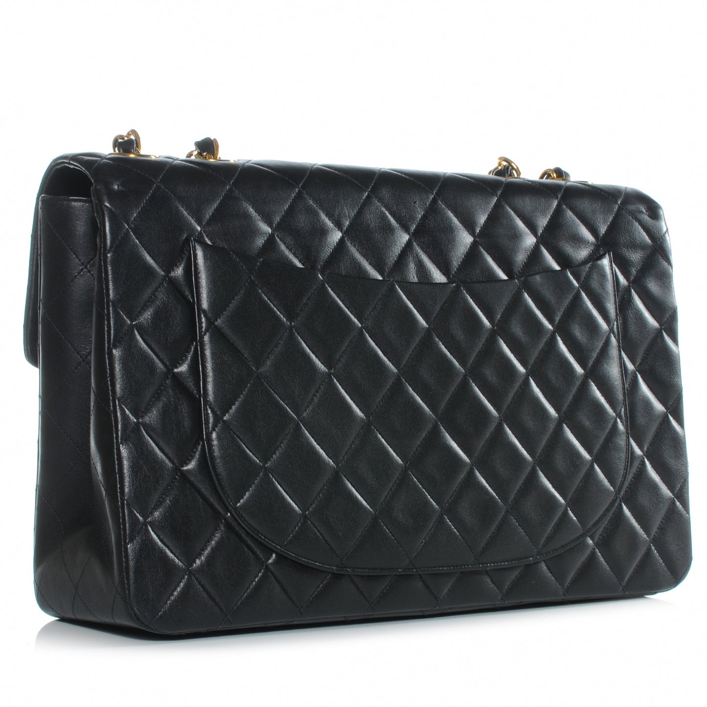 Lambskin XL Jumbo Flap Black
