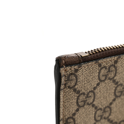 Gucci GG Supreme Monogram Neo Vintage Zip Wristlet Pouch Beige New Acero Crop 14 of 18