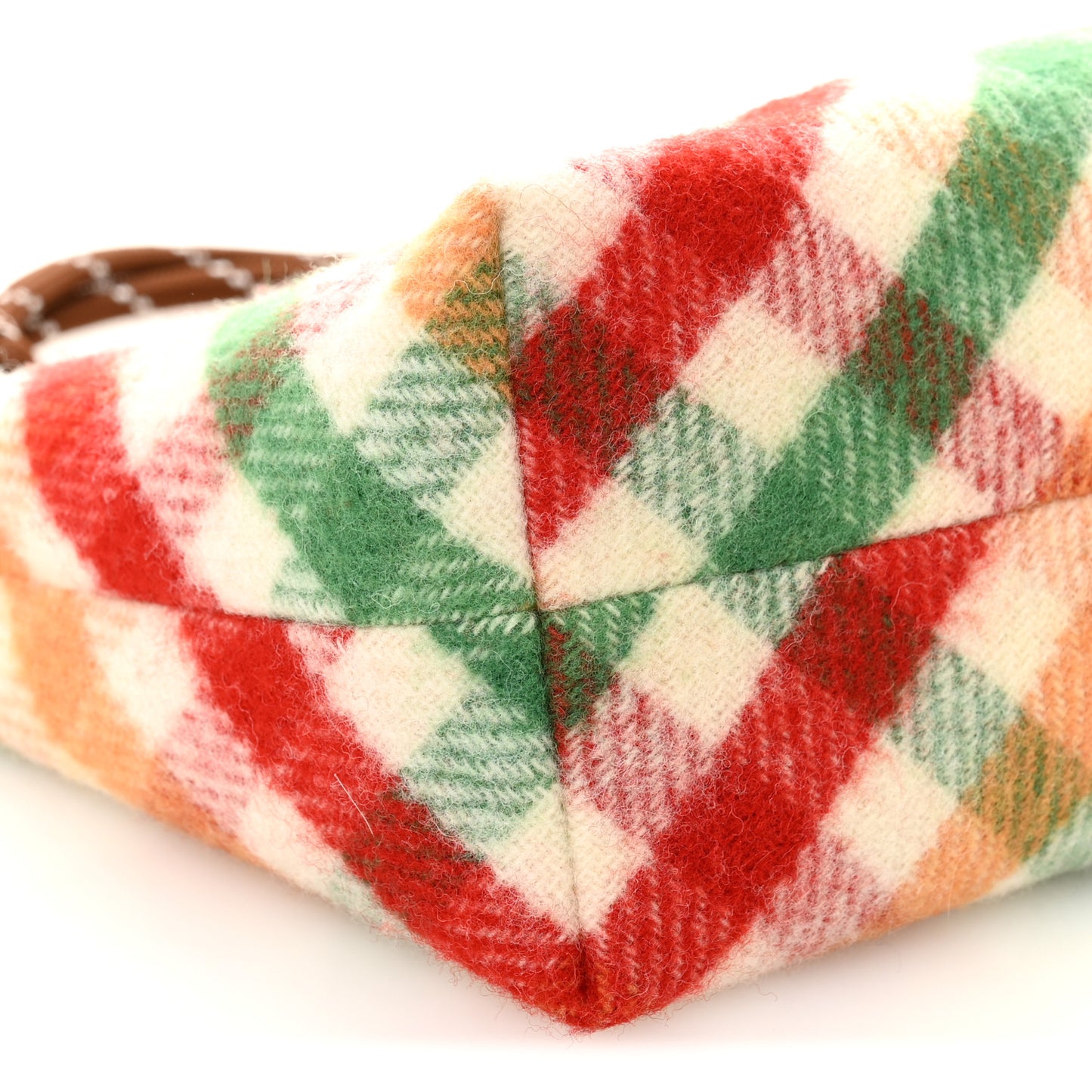 Wool Plaid Pouch Multicolor