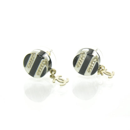 Chanel Resin Chain Inlaid CC Dangle Earrings 1 of 6