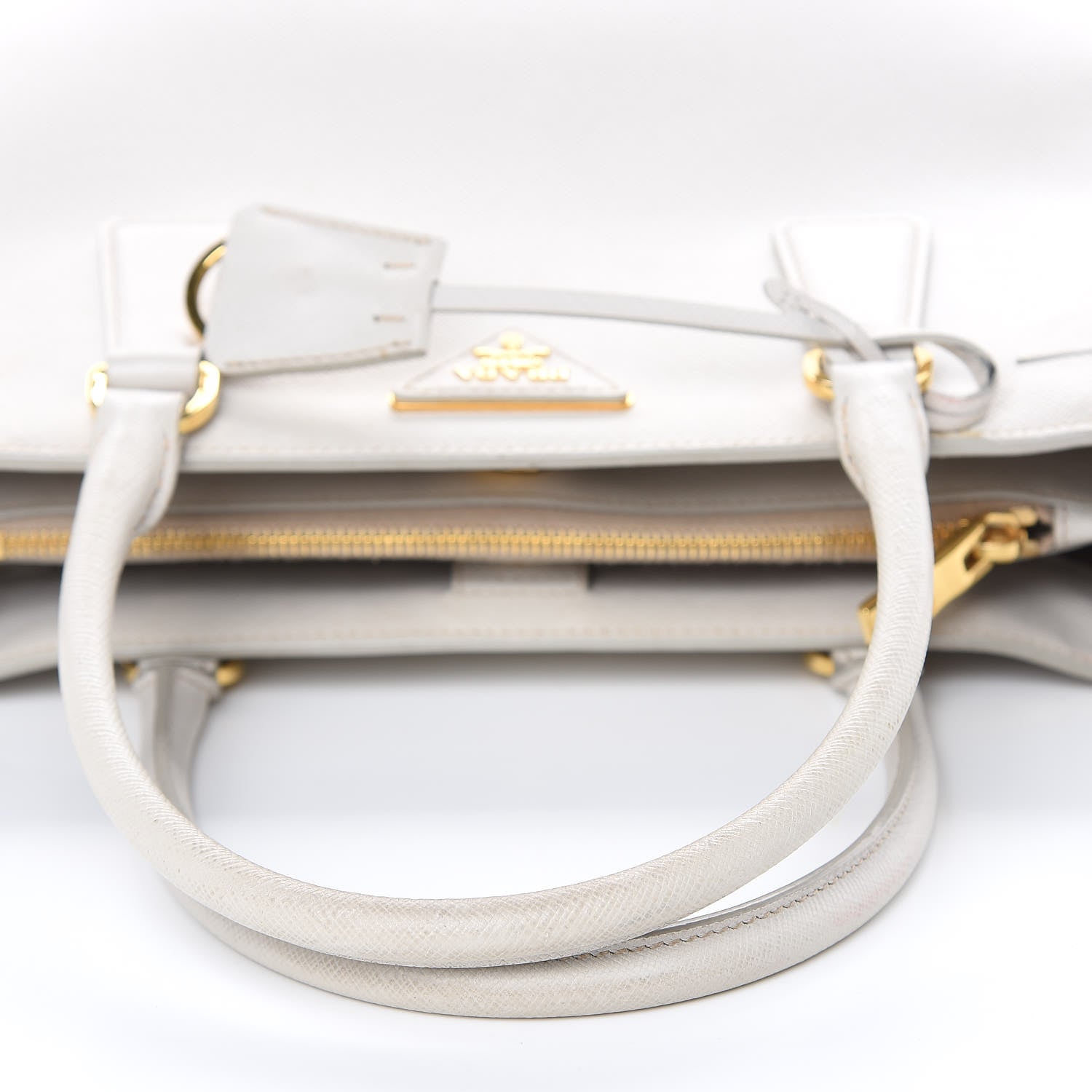 Prada Saffiano Lux Medium Tote Talco 14 of 20
