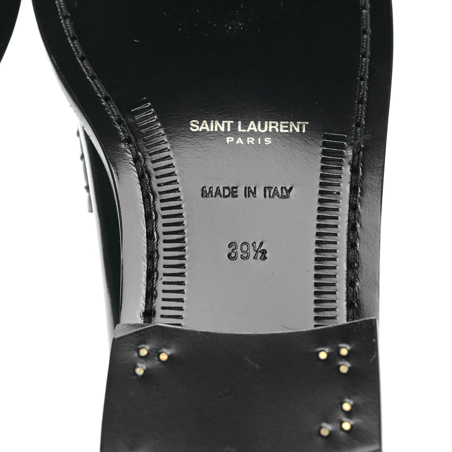 Calfskin Penny Loafers 39.5 Black