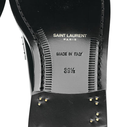 Saint Laurent Calfskin Penny Loafers 39.5 Black 6 of 8