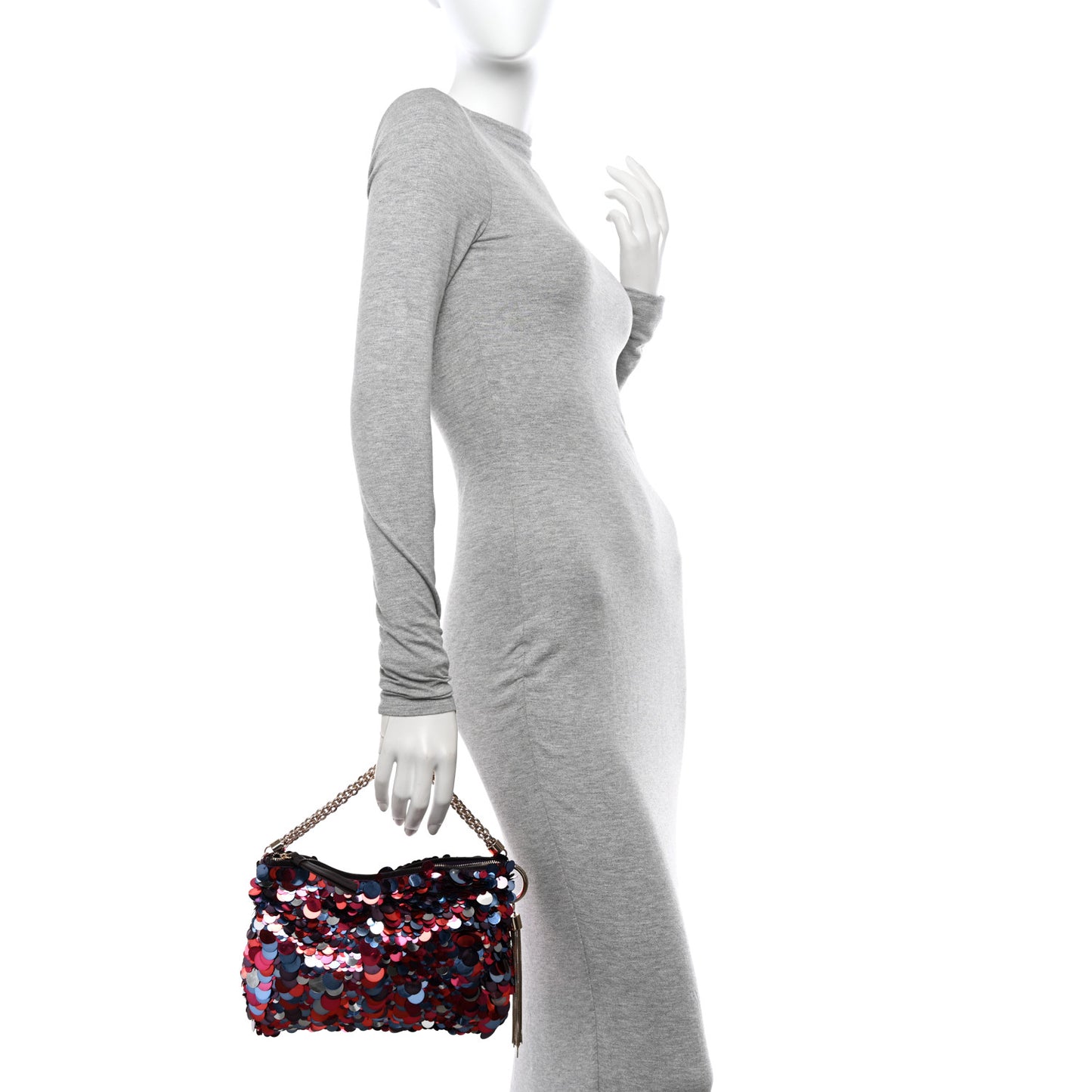 Sequin Maxi Callie Embroidery Bag Raspberry Mix