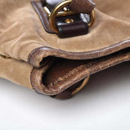 Prada Scamosciato Suede Satchel Light Brown 9 of 18